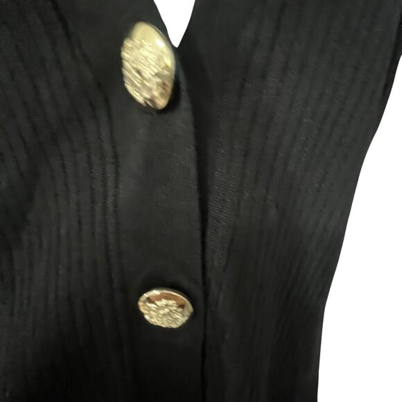 NWT Jason Wu Black Cardigan with Gold Buttons – Women’s Small - Picture 2 of 5